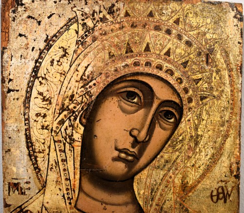 XVIIe siècle - La Vierge de l'Annonciation, Icône grecque du XVIIe siècle